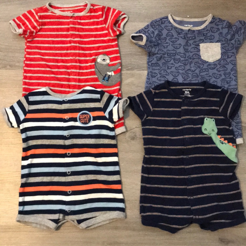 x4 Carter’s one piece playsets 12 month